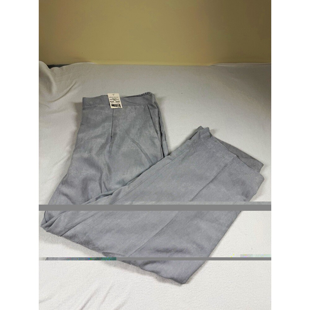 Alfred Dunner Womens Pants Light Plus 20W Silver Pull On Pleated Pockets 498